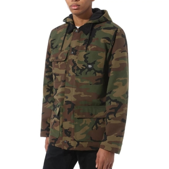 Vans Military Camo Mens Hooded Winter Jacket Coat - Picture 3 of 12